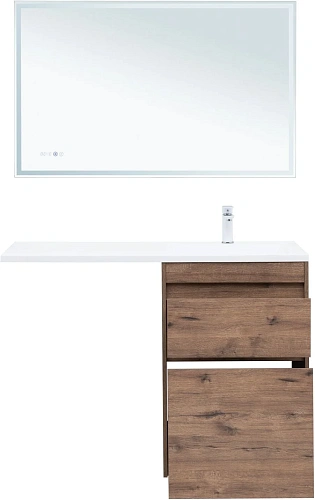 Тумба под раковину Aquanet Токио 58 дуб веллингтон напольная 2 ящика 00333648 напольная Тумба под раковину Aquanet Токио 58 дуб веллингтон напольная 2 ящика 00333648 напольная