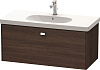 Картинка анонса товара «тумба под раковину duravit brioso br404701053 подвесная 102 см каштан»