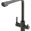 Смеситель для кухни Orange Steel M99-008b с каналом питьевой воды, матовый черный Смеситель для кухни Orange Steel M99-008b с каналом питьевой воды, матовый черный