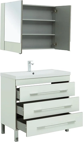 Комплект мебели Aquanet Верона 90 белый (напольный 3 ящика) 00287660 Комплект мебели Aquanet Верона 90 белый (напольный 3 ящика) 00287660