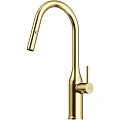 Смеситель для кухни Sancos Grand SC4002BG с вытяжным изливом, брашированное золото Смеситель для кухни Sancos Grand SC4002BG с вытяжным изливом, брашированное золото