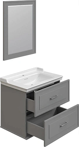 Тумба с раковиной STWORKI Хадстен 80 серая 540898 Тумба с раковиной STWORKI Хадстен 80 серая 540898