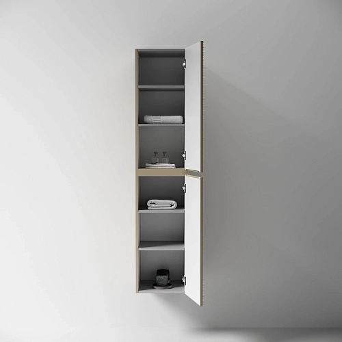 Шкаф-пенал SANCOS Folk PFL35CP 350х350х1650 мм капучино, подвесной Шкаф-пенал SANCOS Folk PFL35CP 350х350х1650 мм капучино, подвесной