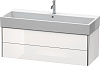 Картинка анонса товара «тумба под раковину duravit xsquare xs419702222 подвесная 118 см белая глянцевый»