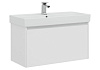 Картинка анонса товара «тумба с раковиной aquanet nova lite 90 белый (1 ящик) 00242257 +  00242906»