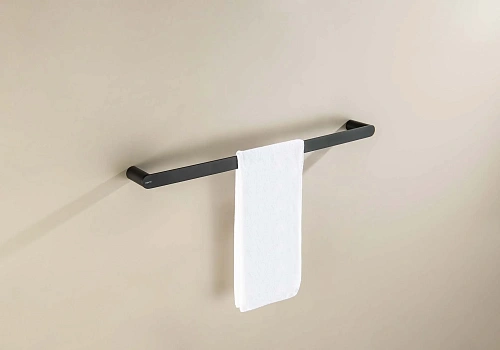 Полотенцедержатель Aquatek ЛИРА AQ4414MB черный матовый Полотенцедержатель Aquatek ЛИРА AQ4414MB черный матовый