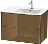 Тумба под раковину Duravit XSquare XS417706161 подвесная 81 см Коричнево-оливковый глянцевый