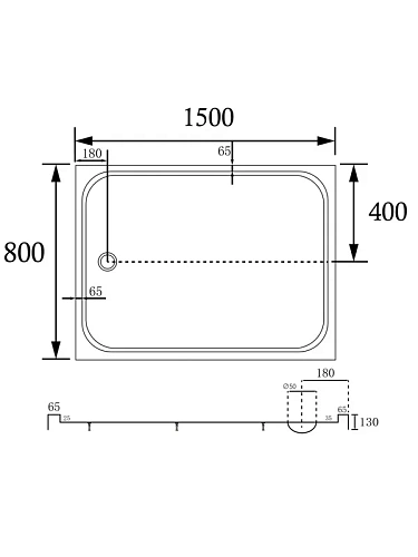 Душевой поддон ABBER AD3C158 150х80 прямоугольный, акриловый, белый Душевой поддон ABBER AD3C158 150х80 прямоугольный, акриловый, белый