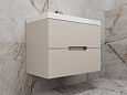 Тумба под раковину Style Line Матис 80, Classic 80, (2 ящика), крем, эмаль подвесная ЛС-00002308