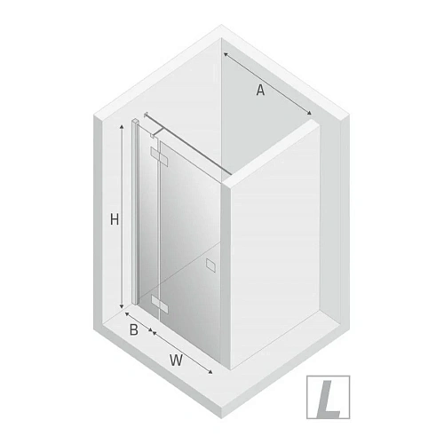 Душевая дверь NEW TRENDY REFLEXA L 80x200 EXK-1204 хром Душевая дверь NEW TRENDY REFLEXA L 80x200 EXK-1204 хром