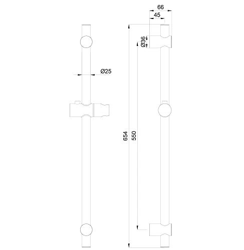 Душевая штанга Wonzon & Woghand черный матовый (WW-SL04-MB) Душевая штанга Wonzon & Woghand черный матовый (WW-SL04-MB)