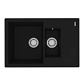 Кухонная мойка Lemark RAMZA 760 врезная из кварцгранита, с крылом, антрацит 9910037 Кухонная мойка Lemark RAMZA 760 врезная из кварцгранита, с крылом, антрацит 9910037