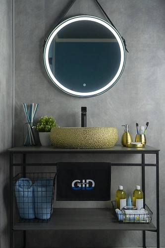 Раковина Gid Nc433 52219 накладная белая / золото 48x34x15 Раковина Gid Nc433 52219 накладная белая / золото 48x34x15