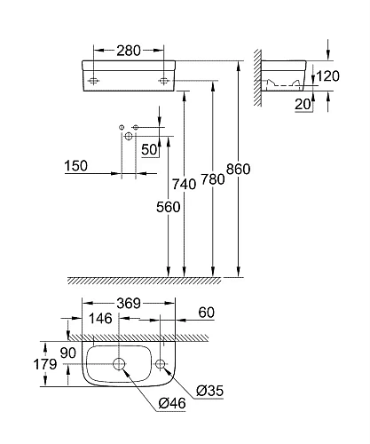 Раковина GROHE Euro Ceramic 37 см с гигиеническим покрытием, альпин-белый (3932700H) Раковина GROHE Euro Ceramic 37 см с гигиеническим покрытием, альпин-белый (3932700H)
