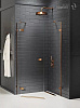 Картинка анонса товара «душевой уголок new trendy avexa copper brushed l 100x80x200 exk-3826 брашированная медь»