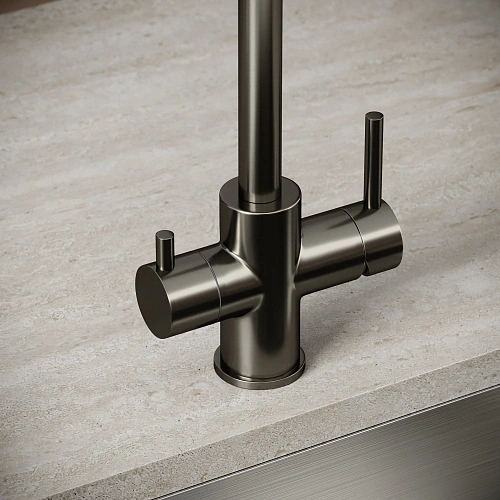 Смеситель для кухни SANCOS Vela SC4013GG с возможностью подключения фильтра, вороненая сталь Смеситель для кухни SANCOS Vela SC4013GG с возможностью подключения фильтра, вороненая сталь