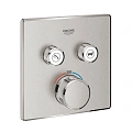 Смеситель для ванны GROHE Grohtherm SmartControl, квадратная розетка, суперсталь (29124DC0) термоста Смеситель для ванны GROHE Grohtherm SmartControl, квадратная розетка, суперсталь (29124DC0) термоста