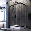 Душевой уголок AM.PM Gem W90G-404-120280-BT Twin Slide 120x80, профиль черный матовый, стекло прозрачное Душевой уголок AM.PM Gem W90G-404-120280-BT Twin Slide 120x80, профиль черный матовый, стекло прозрачное