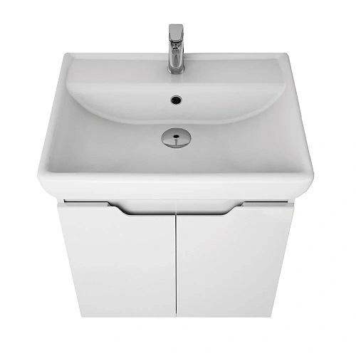 Тумба под раковину DREJA Q (D), 60 см, подвесная, 2 дверцы, белый глянец 99.1001 Тумба под раковину DREJA Q (D), 60 см, подвесная, 2 дверцы, белый глянец 99.1001