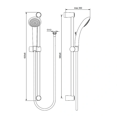 Душевой гарнитур Vidima Fresh S BA207AA Душевой гарнитур Vidima Fresh S BA207AA