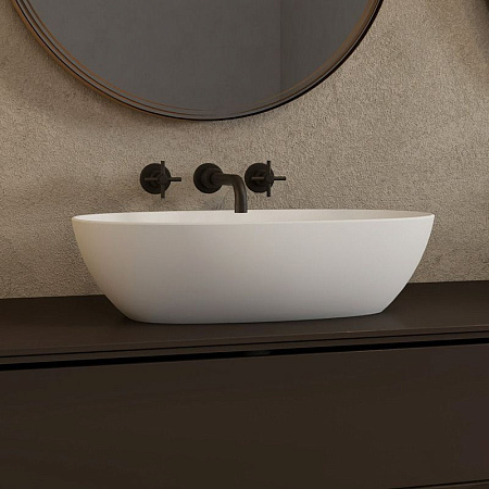 Раковина ABBER Stein AS2636 накладная, белая матовая