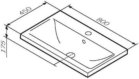 Раковина AM.PM X-Joy 80 M85AWCC0802WG белый глянец Раковина AM.PM X-Joy 80 M85AWCC0802WG белый глянец