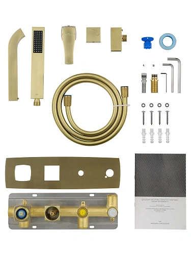 Смеситель для ванны Wonzon & Woghand FLEX встраиваемый, брашированное золото (WW-88889072-BG) Смеситель для ванны Wonzon & Woghand FLEX встраиваемый, брашированное золото (WW-88889072-BG)