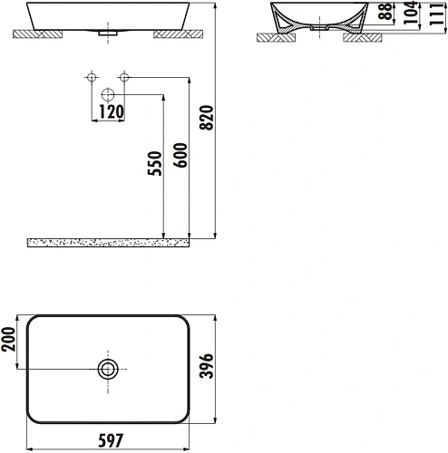 Раковина Creavit Ultra UL060-00SM00E-0000 черная матовая 60 см Раковина Creavit Ultra UL060-00SM00E-0000 черная матовая 60 см