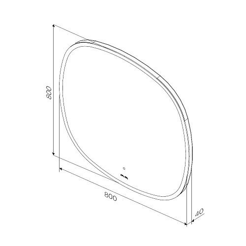 Зеркало AM.PM Func M8FMOX0801WGS с LED-подсветкой, сенсором, 80 см Зеркало AM.PM Func M8FMOX0801WGS с LED-подсветкой, сенсором, 80 см