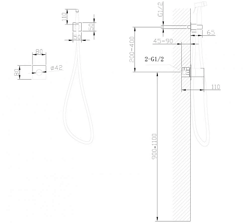 Гигиенический душ ABBER Rund AF8725 хром Гигиенический душ ABBER Rund AF8725 хром