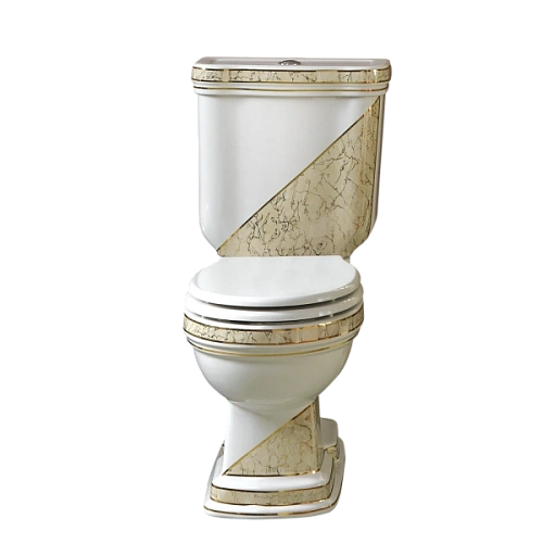 Унитаз SMART Creavit Klasik KL310-00CB00E-PB00 с биде, белый/бежевый декор Унитаз SMART Creavit Klasik KL310-00CB00E-PB00 с биде, белый/бежевый декор