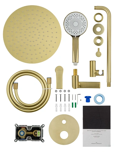 Душевая система Wonzon & Woghand BRILLIANT встраиваемая, брашированное золото (WW-88939079-BG) Душевая система Wonzon & Woghand BRILLIANT встраиваемая, брашированное золото (WW-88939079-BG)