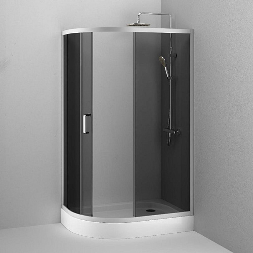 Душевой уголок AM.PM Like W83G-302U120CG64 Slide 120x80, стекло тонированное, профиль матовый серый Душевой уголок AM.PM Like W83G-302U120CG64 Slide 120x80, стекло тонированное, профиль матовый серый
