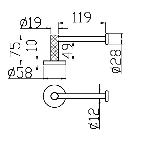 Держатель туалетной бумаги Boheme Uno 10985-BRB без крышки BRUSHED BRONZE Держатель туалетной бумаги Boheme Uno 10985-BRB без крышки BRUSHED BRONZE