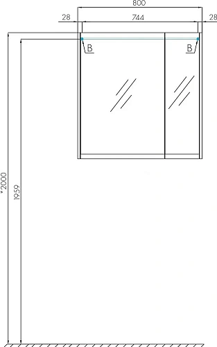 Зеркальный шкаф Aquaton Нортон 80 белый 1A249202NT010 Зеркальный шкаф Aquaton Нортон 80 белый 1A249202NT010