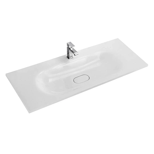 Раковина CEZARES CZR-1200/480-LV-MR-ECO белый 1200x480 искусственный камень Раковина CEZARES CZR-1200/480-LV-MR-ECO белый 1200x480 искусственный камень