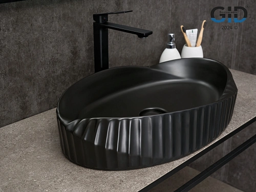 Раковина Gid Bm888 53358 накладная черная матовая 60x38.5x13.5 Раковина Gid Bm888 53358 накладная черная матовая 60x38.5x13.5