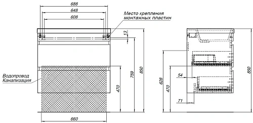 Тумба с раковиной Aquanet Нота new 75 00335881 дуб светлый Тумба с раковиной Aquanet Нота new 75 00335881 дуб светлый