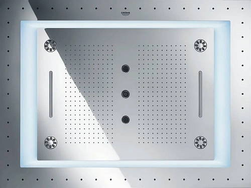 Верхний душ GROHE AquaSymphony с 6+ режимами струи и подсветкой, хром (26373001) Верхний душ GROHE AquaSymphony с 6+ режимами струи и подсветкой, хром (26373001)