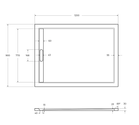 Душевой поддон CEZARES TRAY-AS-AH-120/90-30-NERO 1200x900 искусственный камень, черный матовый Душевой поддон CEZARES TRAY-AS-AH-120/90-30-NERO 1200x900 искусственный камень, черный матовый