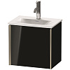 Картинка анонса товара «тумба под раковину duravit xviu xv4030rb140 подвесная 43 см черный глянцевый»