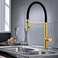 Смеситель для кухни Vincea VKF-114BG, брашированное золото Смеситель для кухни Vincea VKF-114BG, брашированное золото