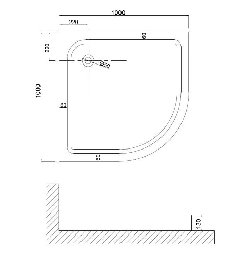 Душевой поддон Niagara Nova NG-100-100 (100x100x13) полукруг, для 6607, 6807 1001001 Душевой поддон Niagara Nova NG-100-100 (100x100x13) полукруг, для 6607, 6807 1001001
