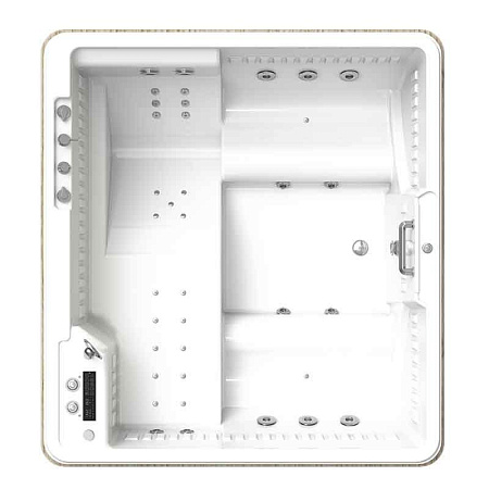 Мини бассейн Radomir Цезарь Silver 1-30-0-0-0-0501Б, белый, 1890х1740, рама-подставка, слив-перелив