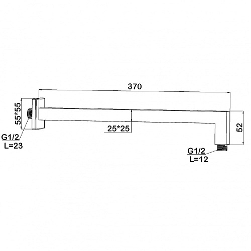 Кронштейн верхнего душа Swedbe Platta 5509 Кронштейн верхнего душа Swedbe Platta 5509