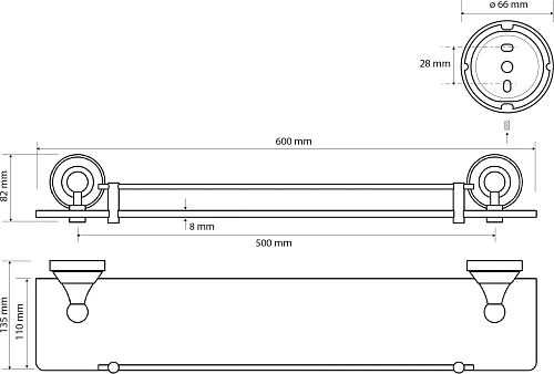 Полка Bemeta KERA 144702247 Полка Bemeta KERA 144702247