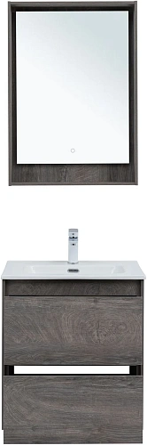 Тумба под раковину Aquanet Милан 60 дуб рошелье 00336372 подвесная Тумба под раковину Aquanet Милан 60 дуб рошелье 00336372 подвесная