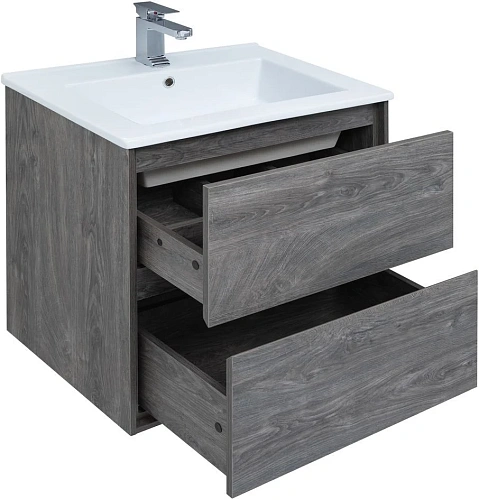 Тумба под раковину Aquanet Милан 65 дуб рошелье 00339966 подвесная Тумба под раковину Aquanet Милан 65 дуб рошелье 00339966 подвесная