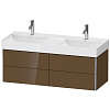Картинка анонса товара «тумба под раковину duravit xsquare xs416406161 подвесная 118 см коричнево-оливковый глянцевый»