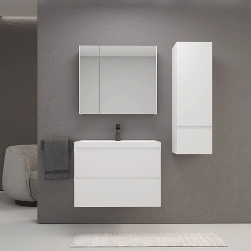 Тумба под раковину Style Line Манхэттен 100 см ЛС-00002356 подвесная, белый матовый Тумба под раковину Style Line Манхэттен 100 см ЛС-00002356 подвесная, белый матовый